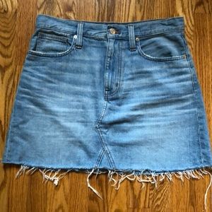 Madewell Rigid Denim A-line Skirt